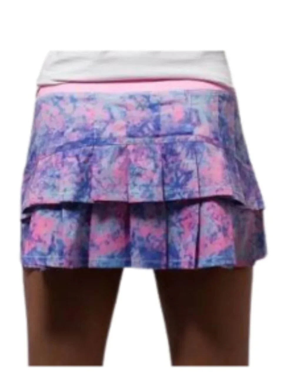 Ivivva Girl by Lululemon 🍋Set The Pace Skirt tie-dye pleated drawcord size 4 - Picture 2 of 8